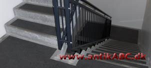 trappeløb, partiet på en trappe mellem to repos' er