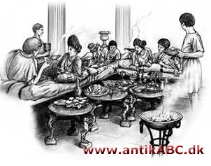 triclinium (latin sofa med plads til tre) spisesal