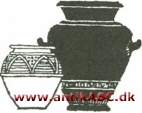 urne (latin urna, krukke med vid hals og buede sider) til afdødes aske