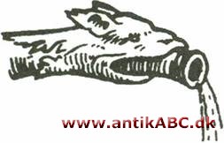 vandspyer, nogenlunde vandret afløbsrør ud fra tagrende