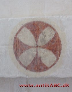 vikors, indvielseskors, som maledes på kirkevæggen forskellige steder efter kirkens indvielse